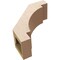 Ekena Millwork 5-inch W x 12-inch D x 12-inch H Merced Rough Cedar Woodgrain TimberThane Knee Brace, Primed BRCUR05X12X12MRCRCPR - alternate 6